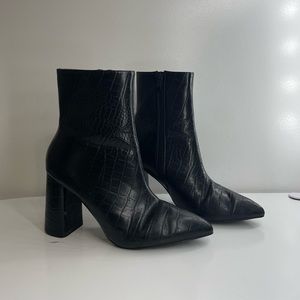 Black Pointed Booties